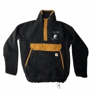 Carhartt Women’s Black Rodeo Fleece Sherpa Sweater Size Medium Pendleton Whiskey
